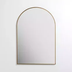 Kirklands Home Framed Mirrors|Antique Brass Nouveau Linear Arch Mirror Gold