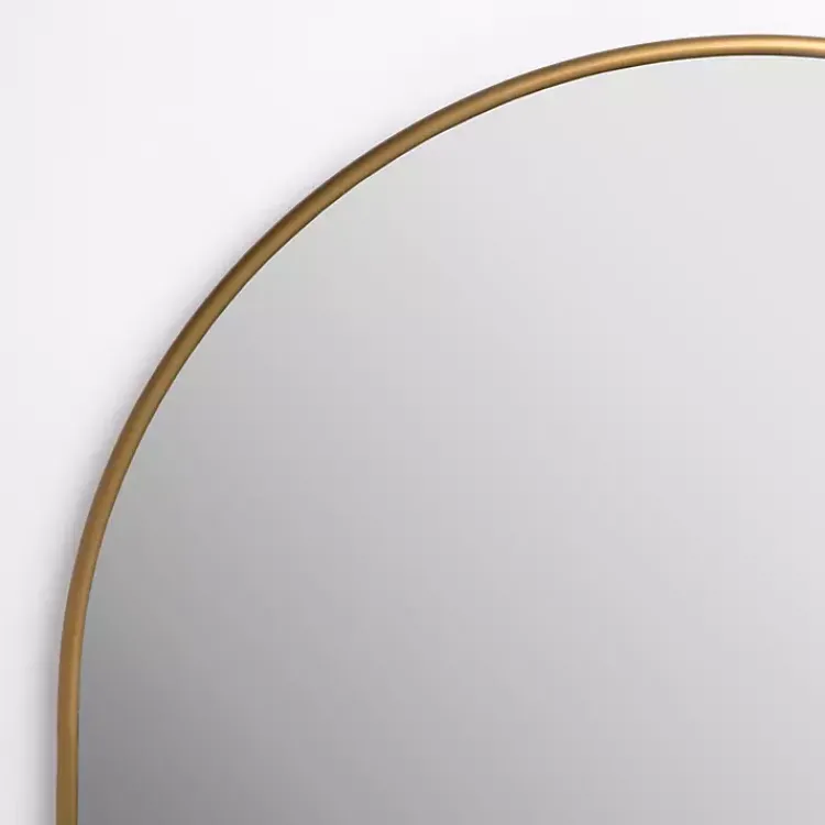 Kirklands Home Framed Mirrors|Antique Brass Nouveau Linear Arch Mirror Gold