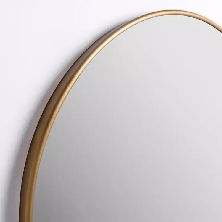 Kirklands Home Framed Mirrors|Antique Brass Nouveau Linear Arch Mirror Gold