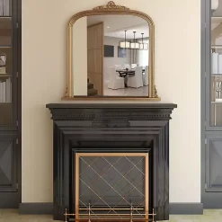 Kirklands Home Decorative Mirrors|Antique Brass Ornate Filigree Mirror