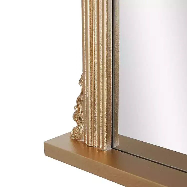 Kirklands Home Decorative Mirrors|Antique Brass Ornate Filigree Mirror