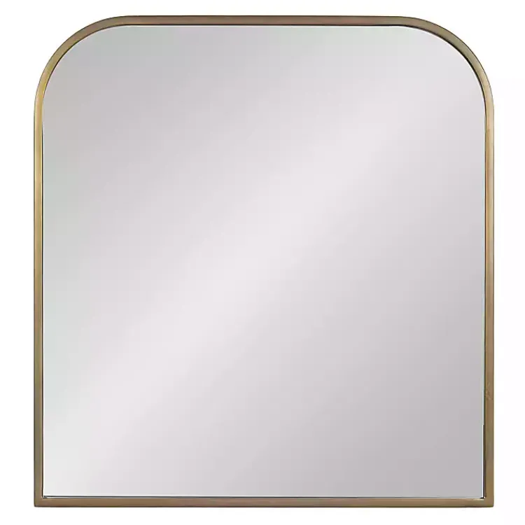 Kirklands Home Decorative Mirrors|Antique Brass Wide Arch Wall Mirror Gold