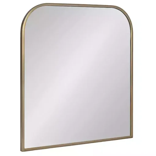 Kirklands Home Decorative Mirrors|Antique Brass Wide Arch Wall Mirror Gold