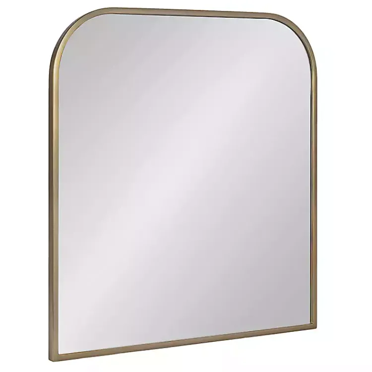 Kirklands Home Decorative Mirrors|Antique Brass Wide Arch Wall Mirror Gold