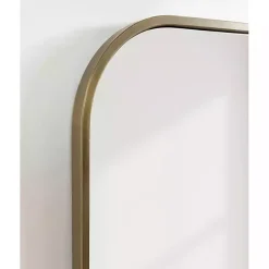 Kirklands Home Decorative Mirrors|Antique Brass Wide Arch Wall Mirror Gold