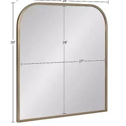 Kirklands Home Decorative Mirrors|Antique Brass Wide Arch Wall Mirror Gold