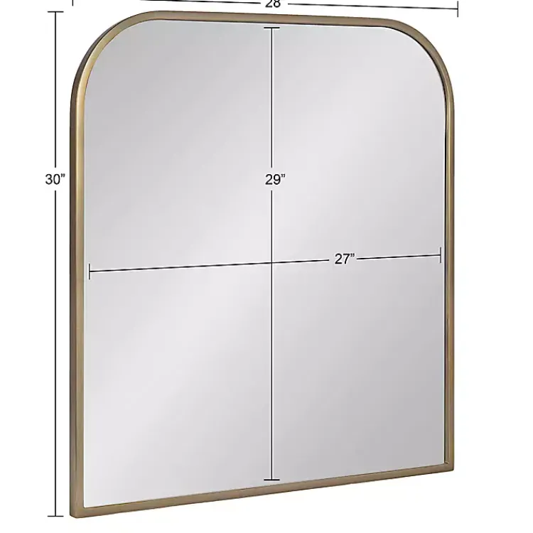 Kirklands Home Decorative Mirrors|Antique Brass Wide Arch Wall Mirror Gold