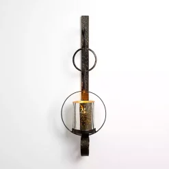 Online Antique Bronze Metal and Glass Wall Sconce Sconces