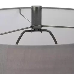 Kirklands Home Table Lamps|Antique Dark Nickel Cone Base Table Lamp Gray