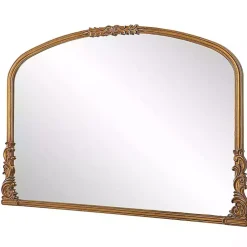 Kirklands Home Decorative Mirrors|Antique Baroque Arched Wall Mirror Gold