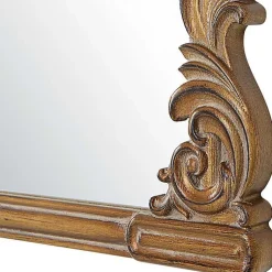 Kirklands Home Decorative Mirrors|Antique Baroque Arched Wall Mirror Gold