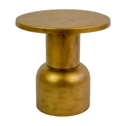 Kirklands Home Accent & End Tables|Antique Barrel Frame Accent Table Gold