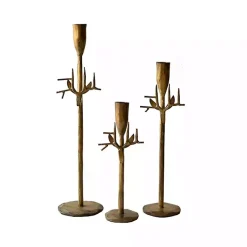 Sale Antique Deer Candle Holders, Set of 3 Candle Holders
