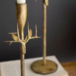 Sale Antique Deer Candle Holders, Set of 3 Candle Holders