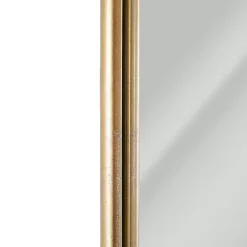 Kirklands Home Decorative Mirrors|Antique Gold Metal Ornate Arch Wall Mirror
