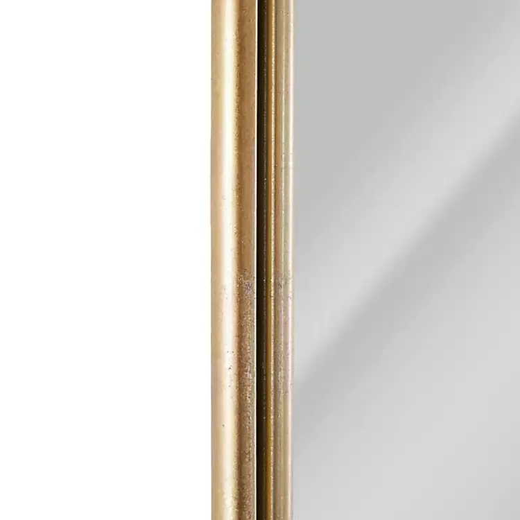 Kirklands Home Decorative Mirrors|Antique Gold Metal Ornate Arch Wall Mirror