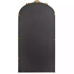 Kirklands Home Decorative Mirrors|Antique Gold Metal Ornate Arch Wall Mirror