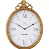 Kirklands Home Clocks|Antique Gold Metal Scroll Wall Clock