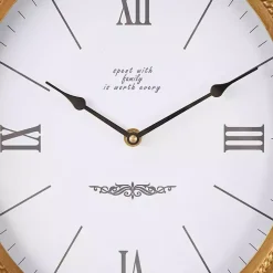 Kirklands Home Clocks|Antique Gold Metal Scroll Wall Clock