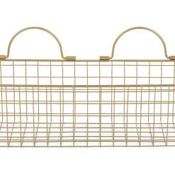 Kirklands Home Wall Storage|Antique Gold 2-pc. Wire Basket Set