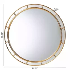 Kirklands Home Decorative Mirrors|Antique Goldleaf Round Wall Mirror
