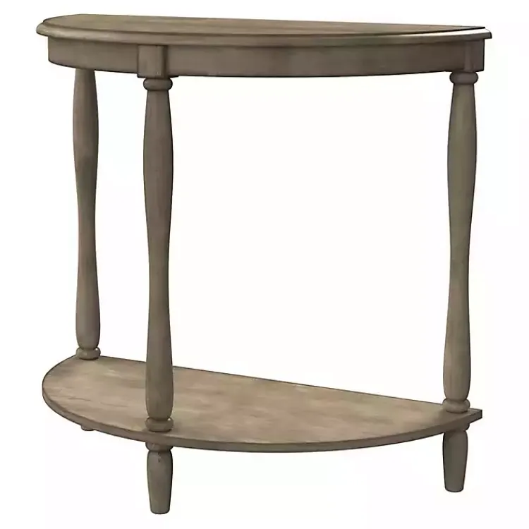 Kirklands Home Console Tables|Antique Demilune Side Table Gray