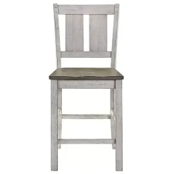 Kirklands Home Bar Stools & Counter Height Stools|Antique White & Ash Brown 2-pc. Counter Stool Set