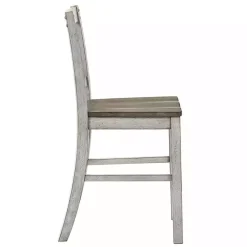 Kirklands Home Bar Stools & Counter Height Stools|Antique White & Ash Brown 2-pc. Counter Stool Set