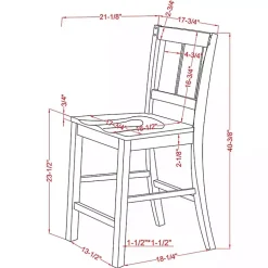 Kirklands Home Bar Stools & Counter Height Stools|Antique White & Ash Brown 2-pc. Counter Stool Set