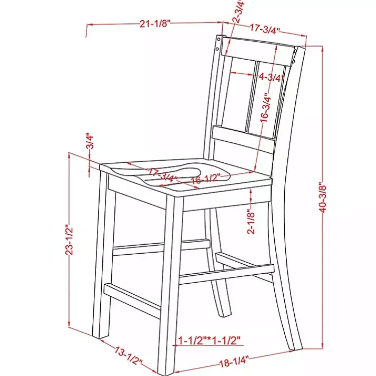 Kirklands Home Bar Stools & Counter Height Stools|Antique White & Ash Brown 2-pc. Counter Stool Set