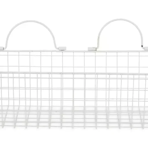 Kirklands Home Wall Storage|Antique White 2-pc. Long Wire Basket Set, 17 in.