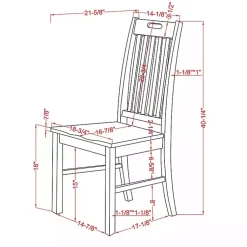Kirklands Home Dining Chairs|Antique Slatted Back Dining Chairs, Set of 2 White