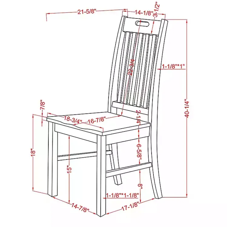 Kirklands Home Dining Chairs|Antique Slatted Back Dining Chairs, Set of 2 White