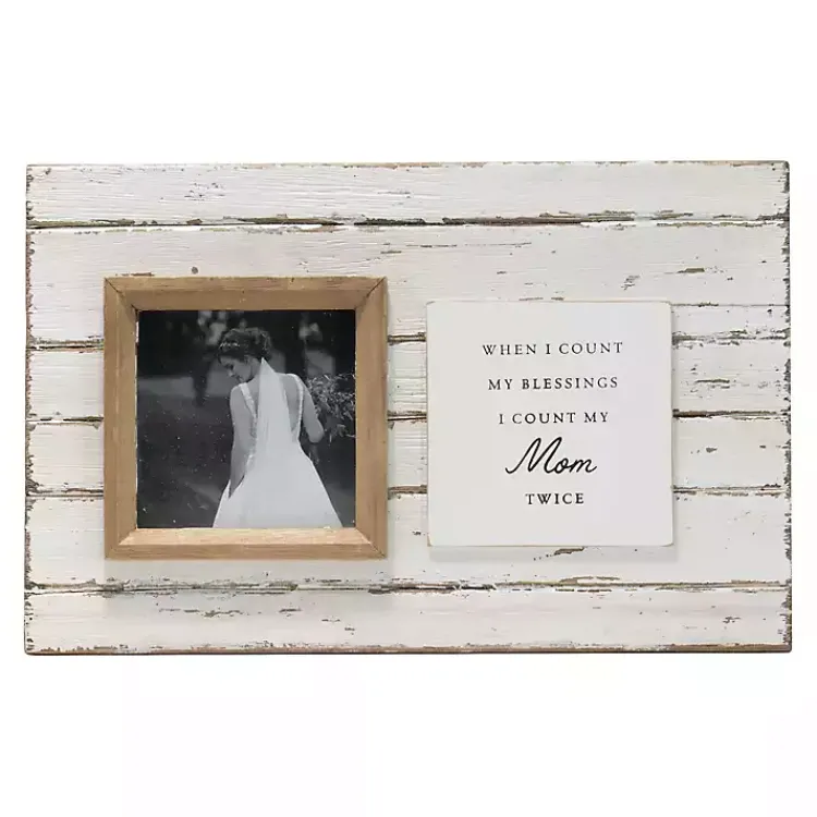 Hot Antique White Wooden Mom Picture Frame Picture Frames