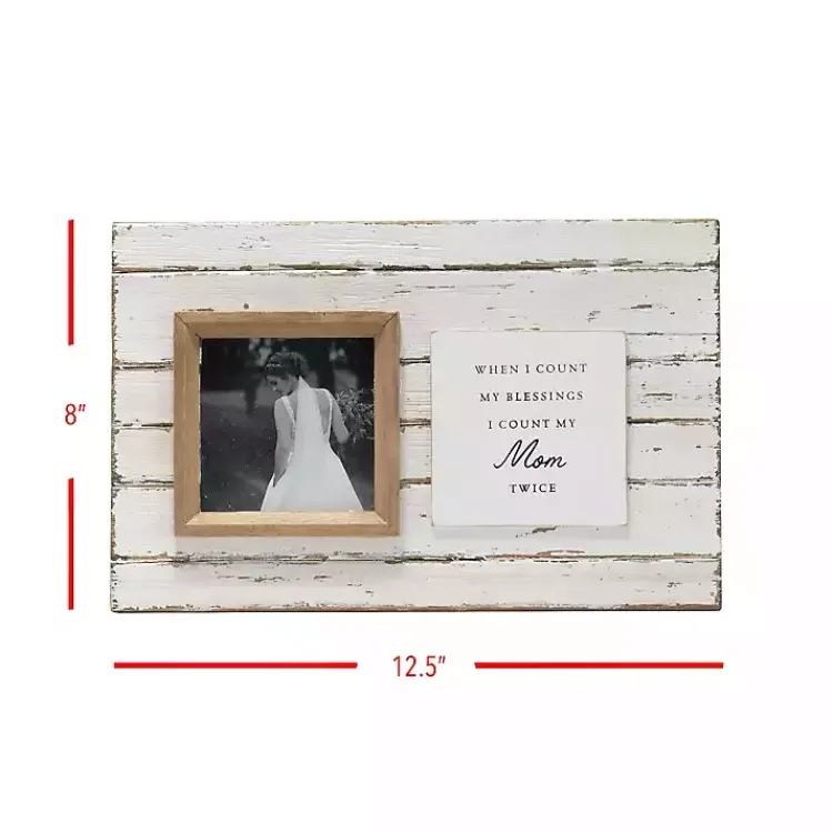 Hot Antique White Wooden Mom Picture Frame Picture Frames