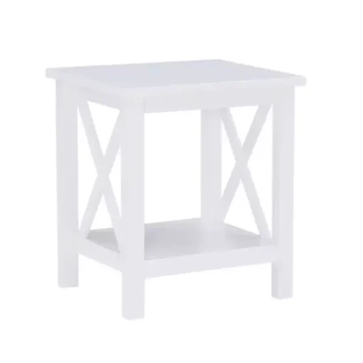Kirklands Home Accent & End Tables|Antique White X Side Frame Accent Table