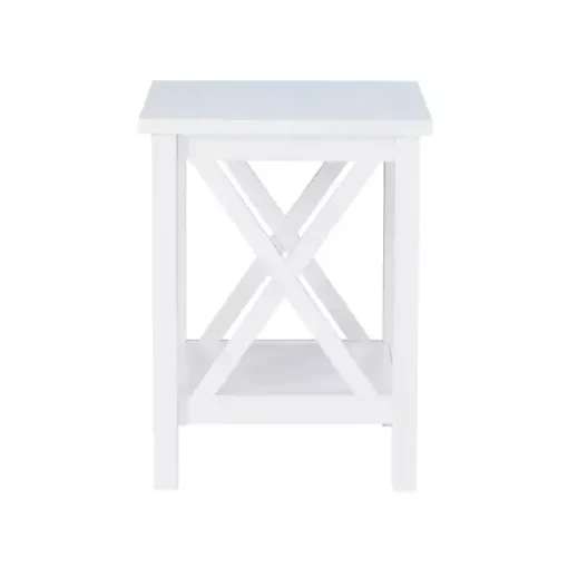 Kirklands Home Accent & End Tables|Antique White X Side Frame Accent Table