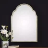 Kirklands Home Framed Mirrors|Antiqued Silver Champagne Arched Mirror