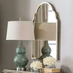 Kirklands Home Framed Mirrors|Antiqued Silver Champagne Arched Mirror