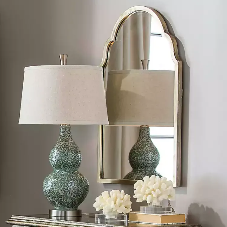 Kirklands Home Framed Mirrors|Antiqued Silver Champagne Arched Mirror