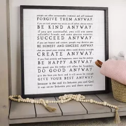 Kirklands Home Wall Quotes & Signs|Anyway Framed Wood Wall Plaque
