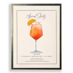 Kirklands Home Framed Art|Aperol Spritz Framed Art Print Orange