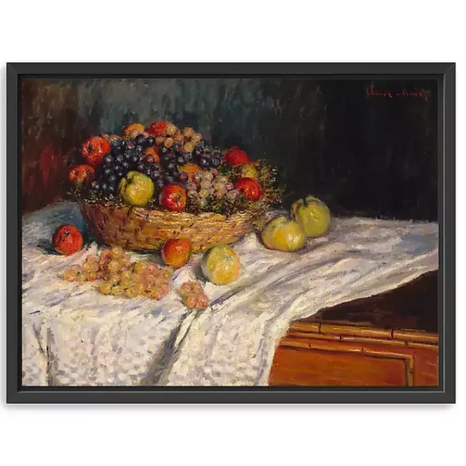 Kirklands Home Canvas Art|Apples and Grapes Framed Canvas Art Print Multi