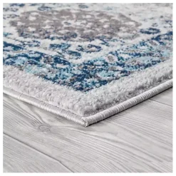 Kirklands Home Area Rugs|Aqua and Gray Alex Area Rug, 5x7