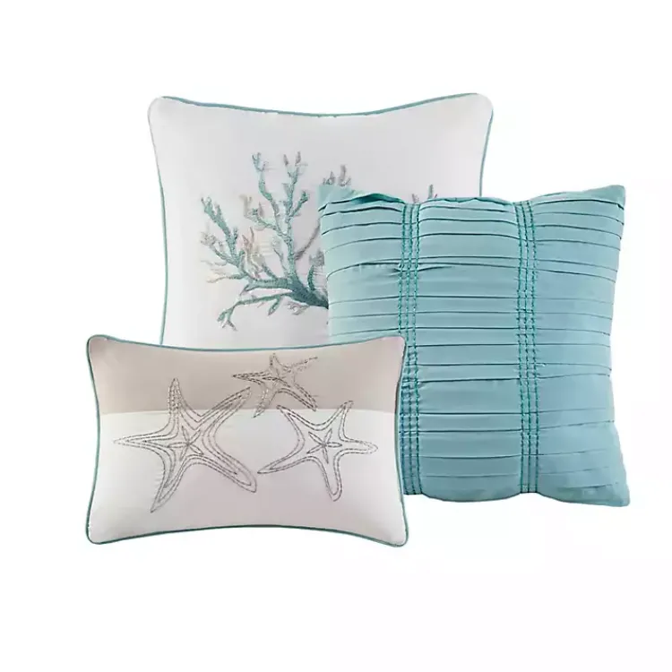 Kirklands Home Comforters|Aqua Coastal 7-pc. King Comforter Set