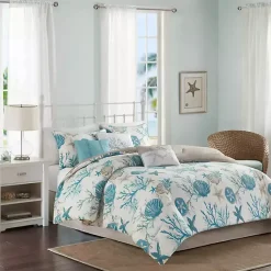 Kirklands Home Comforters|Aqua Coastal 7-pc. Queen Comforter Set
