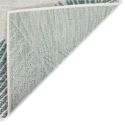 Kirklands Home Outdoor Rugs|Aqua Forest Leaf Indoor/Outdoor Area Rug, 6x9