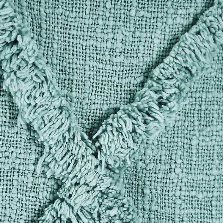 New Aqua Fringe Diamond Pillow, 20 in. Pillows