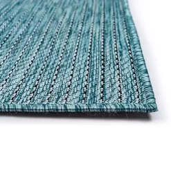 Kirklands Home Outdoor Rugs|Aqua Intertwine Indoor/Outdoorr Area Rug, 6x9 Blue