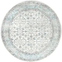 Kirklands Home Area Rugs|Aqua Rio Round Area Rug, 5 ft.
